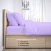 1000-Thread Count 100% Egyptian Cotton Queen XL Sheet Set, Soft Breathable Sateen Weave Long Staple Cotton, 1000-TC Pure Cotton, Fits Mattress 12" Deep Pockets - Queen XL, Lilac view 3