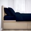 1000-Thread Count 100% Egyptian Cotton Split Head Sheet Set, Soft Breathable Sateen Weave Long Staple Cotton, 1000-TC Pure Cotton, Fits Mattress 25" Deep Pockets - Split Head Cal-King, Navy Blue view 2