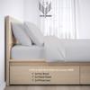 1000-Thread Count 100% Egyptian Cotton Split King Size Sheet Set, Soft Breathable Sateen Weave Long Staple Cotton, 1000-TC Pure Cotton, Fits Mattress 25" Deep Pockets - Split King Size, Light Grey view 3