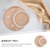 2pcs Crystal Holder Moon Tray with Round Dish Display Wooden Crystal Tray for Stones Crystals Storage Organizer Crescents Spiritual Home Decor Essential Oil Jewelry Rings view 4