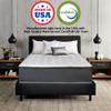 Treaton 14-Inch Luxury Foam Encased Firm Hybrid Mattress, Pocket Coil Springs for Motion Isolation & Pressure Relief, Strong Edge Support, High Density Foam, 2" Fluffy Quilted Top, Queen, Black view 2