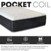 Treaton 14-Inch Luxury Foam Encased Firm Hybrid Mattress, Pocket Coil Springs for Motion Isolation & Pressure Relief, Strong Edge Support, High Density Foam, 2" Fluffy Quilted Top, Queen, Black view 3