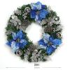 OLOTU Christmas Decorations Front Door 50cm Pine Christmas Wreath with Flower Berry Ball for Xmas Party New Year Decoration view 2