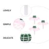 HANABASS 3sets Flower Bouquet Holder Lace Skirt of Accessories for Bridal Bouquets Elegant Flower Handle for Wedding Arrangements and Ceremony Decor view 2
