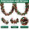 Sosation 100 ft Christmas Tinsel Garland Christmas Tree Twist Garland Bulk Glitter Metallic Streamer Indoor Outdoor Hanging Xmas Decorations(Silver Red Green) view 3