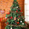 Sosation 100 ft Christmas Tinsel Garland Christmas Tree Twist Garland Bulk Glitter Metallic Streamer Indoor Outdoor Hanging Xmas Decorations(Silver Red Green) view 4