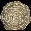 10 Pcs Round Pressed Vinyl Placemats Gold Placemat Metallic Place Mat Non Slip Rose Flowers Table Mats for Wedding Dinner Party Table Supplies Decorations Washable Heat Resistant (Gold Rose, 10) view 1