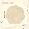 10 Pcs Round Pressed Vinyl Placemats Gold Placemat Metallic Place Mat Non Slip Rose Flowers Table Mats for Wedding Dinner Party Table Supplies Decorations Washable Heat Resistant (Gold Rose, 10) view 2