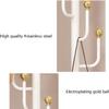 VNABO Freestanding Coat Rack Metal Coat Stand with 6 Hooks Round Marble Base Coat Rack Tree for Home Office Entryway view 3