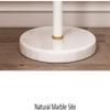 VNABO Freestanding Coat Rack Metal Coat Stand with 6 Hooks Round Marble Base Coat Rack Tree for Home Office Entryway view 4