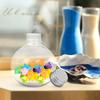 Jar 25pcs 150ml Transparent Bulb Bottle Clear Plastic Bottle Round Bulb Shape Fillable Light Containers Screw Cap Empty (Random Lid Color) Home Dcor view 4