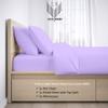 1000-Thread Count 100% Egyptian Cotton Split Head King Sheet Set, Soft Breathable Sateen Weave Long Staple Cotton, 1000-TC Pure Cotton, Fits Mattress 12" Deep Pockets - Split Head King, Lilac view 3