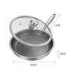 316 Stainless Steel Frying Pan, Professional Grade, Non-Stick, 26cm/10inch view 3