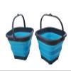SAMMART 5.5L (1.4 Gallon) Collapsible Square Handy Bucket/Foldable SquareWater Pail/Portable Tub with Handle. (Grey/Ocean Blue (Set of 2)) view 1