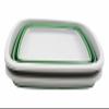 SAMMART 10L (2.6 gallons) Collapsible Plastic Washing Tub-Foldable Tub-Portable Washing Basin/Washtub-Space Saving Outdoor Pop up (Grey/Dark Sea Green (Set of 2)) view 3
