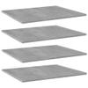 GOLINPEILO Set of 4 Bookshelf Boards Replacement Panels Storage Units Organizer Display Shelves, Concrete Gray 23.6"x19.7"x0.6" Engineered Wood view 1