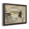 Renditions Gallery Abstract Art Black Walnut Framed Paintings Rustic Gold Black Waves in Motion Modern Canvas Art Prints for Bedroom Dining Living Room Office Home Kitchen Wall Decor - 16"X20" view 2