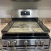 Handmade Industrial Farmhouse Stove Top Cover Noodle Board/Serving Tray with Black Matte Handles (True Black) view 3