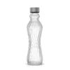 JoyJolt Fluted Glass Water Bottles Set of 6-18 oz Glass Bottles with Stainless Steel Leakproof Lids view 2