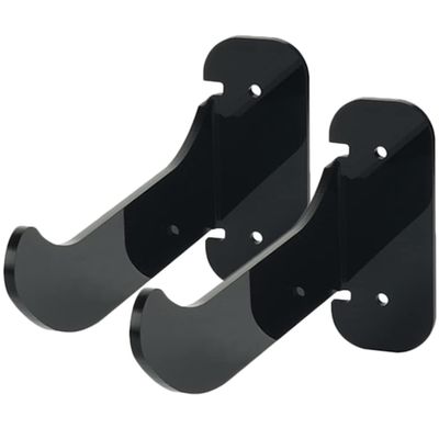 2pcs Black Acrylic Yoga Mat Wall Bracket for Gym Storage