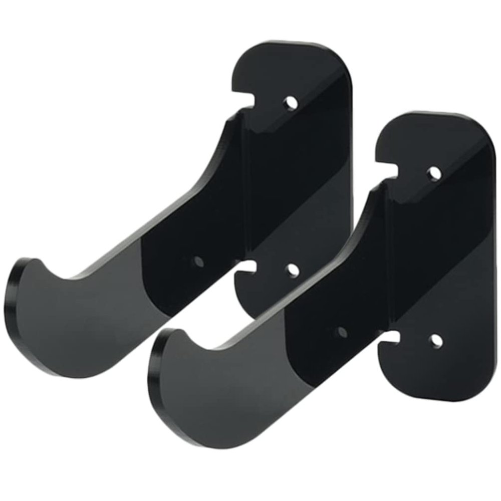 2pcs Black Acrylic Yoga Mat Wall Bracket for Gym Storage