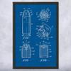 Framed Hollow Point Bullet Print, Ballistics Analyst, Investigator Gift, Bullet Blueprint, Gun Club Art, Soldier Gift Blueprint (16x20) view 1