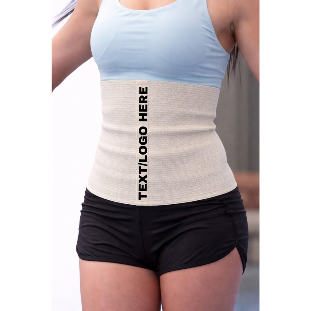 SG TRAINING FIT #1 Custom Text/Logo Sport Pro Wool Cotton Warming Belt Relieves Back Pain Supports Lumbar and Muscles Optimal Compression for Men and Women. (0, Off White)