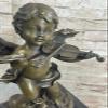 Art Deco Semi Nude Putti Angel Bronze Sculpture by Lost Wax Method Statue Hot Cast Artwork Decor Art by Think Bronze view 4
