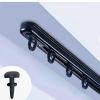 TIPIACE Ceiling Mounting Telescopic Curtain Track Measurement-Free Curtain Rail Suitable for Office, Living Room and Room Divider(Black -Suitable window size68.9 to 129.9 or 5.74ft to 10.8ft) view 1