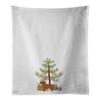 Caroline's Treasures CK3486WTKT Small Greek Domestic Dog Kokoni Christmas Tree White Kitchen Towel Set of 2 Dish Towels Decorative Bathroom Hand Towel for Hand, Face, Hair, Yoga, Tea, Dishcloth, 19 X view 1