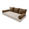 SLIPCOVER ONLY Contrast Twin Style V3 Velvet Indoor Daybed Bolster Cushion AD308 view 1