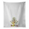 Caroline's Treasures CK4479WTKT French Curly Canary Merry Christmas White Kitchen Towel Set of 2 Dish Towels Decorative Bathroom Hand Towel for Hand, Face, Hair, Yoga, Tea, Dishcloth, 19 X 25, White view 1