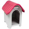 Indoor Outdoor Dog House Small to Medium Pet All Weather Doghouse Puppy Shelter (RED TOP) view 1