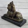 Large Regency Bronze, Ormolu and Black Slate Sphinx W/Nymph Nude Artwork Hot Cast Artwork Decor Art by Think Bronze view 2