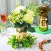 12 Pcs Decorative Mason Jars 16oz Painted Wide Mason Jars for Table Centerpiece DIY Home Decoration Birthday Housewarming Party Wedding Favor(Gold) view 4