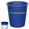 HAILUN SAVER Reusable Silicone 5 Gallon Bucket Liner with Graduated Measurements - Leakproof Thinset, Grout, Concrete Mixing Pail Liner - Heavy-Duty Bucket Saver Accessory (Blue) view 1