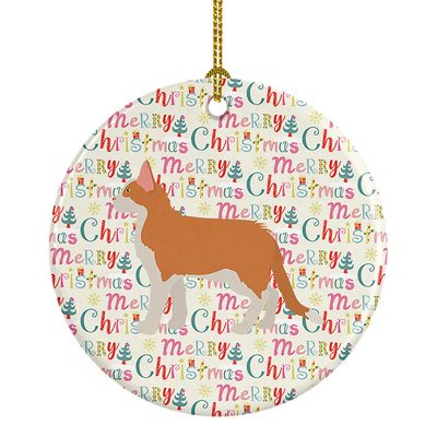 Caroline's Treasures Aphrodite Giant #2 Cat Christmas Ceramic Ornament Christmas Tree Hanging Decorations for Home Christmas Holiday, Party, Gift, 3 in, Multicolor