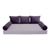 Cover ONLY Model V3 Twin Velvet Contrast Indoor Daybed Cushion Bolster - AD339 view 2