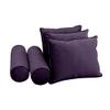 Cover ONLY Model V3 Twin Velvet Contrast Indoor Daybed Cushion Bolster - AD339 view 3