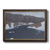Renditions Gallery Canvas Wall Art Black Walnut Frame Paintings Water Stream Boulders Abstract Canvas Modern Decor Art for Bedroom Dining Living Room Office Home Kitchen Wall Hanging - 24"x36" view 1