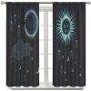 Sun Moon Mandala Window Curtains Bohemian Curtains for Bedroom, Boho Hippie Window Drapes for Kids Boys Girls Teens Living Room, Tribal Exotic Floral Window Treatments Curtains 84x84in view 2