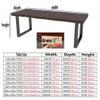 Modern Simple Solid Wood Desk, Computer Desk with Metal Bracket and 5cm Pine Panel for Home/Office/Bedroom/Study (Size : 120x60x75cm) view 2