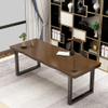 Modern Simple Solid Wood Desk, Computer Desk with Metal Bracket and 5cm Pine Panel for Home/Office/Bedroom/Study (Size : 120x60x75cm) view 3