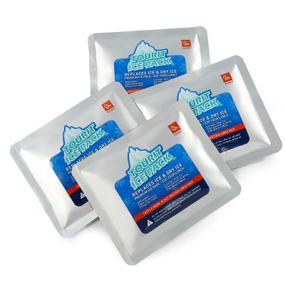 TOURIT Reusable Ice Pack for Coolers, 4 Pack Long Lasting Cooler Ice Packs for Cooler Bag Lunch Bags/Boxes, Cooler Backpacks, Freezer Packs for Coolers