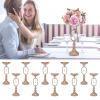 10 Pcs Gold Vases for Centerpieces, 15.5" Candle Stand Centerpieces for Wedding Metal Flower Stand Versatile Wedding Pillar Candle Holder Decorations for Reception Tables view 2