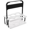 Hemoton Plastic Beer Basket Handheld Beer Holder Beer Bottle Carrier Foldable Beer Rack Reusable Drink Carrier with Handle Beer Bottle Bucket Holder for Daily Use and Party Black White view 1