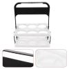 Hemoton Plastic Beer Basket Handheld Beer Holder Beer Bottle Carrier Foldable Beer Rack Reusable Drink Carrier with Handle Beer Bottle Bucket Holder for Daily Use and Party Black White view 2