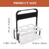 Hemoton Plastic Beer Basket Handheld Beer Holder Beer Bottle Carrier Foldable Beer Rack Reusable Drink Carrier with Handle Beer Bottle Bucket Holder for Daily Use and Party Black White view 4