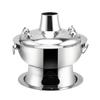 Chafing Dishes Stainless Steel Hotpot Chinese Charcoal Hotpot Split Household Traditional Charcoal Hotpot Lamb Outdoor Picnic Pot (Color : Silver, Size : 32cm) view 1