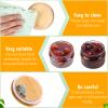 40 Pieces Bamboo Mason Jar Lids Storage Canning Jar Lids 20 Pcs Regular Mouth 20 Pcs Wide Mouth Reusable Wooden Mason Container Sealing for Home Kitchen Wedding, 2 Sizes view 4